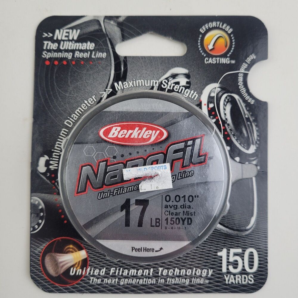 DISCONTINUED 150 Yards Berkley Nanofil 17 lb Unifilament Fishing Line Clear-Mist